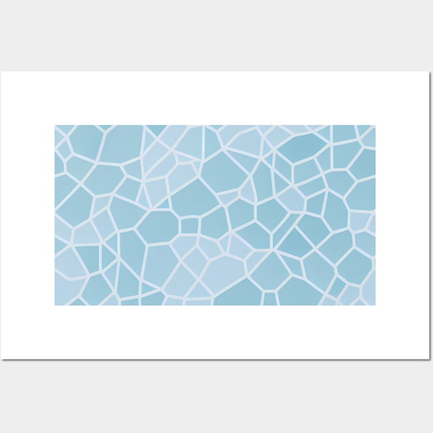 Abstract Geometric Water Pattern - green pastel scheme Wall Art by Artilize